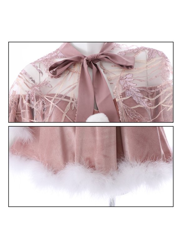 画像32: 【ノベルティ対象】【即日発送】【sugar nine サンタコス 5点セット】【S-XLサイズ/3カラー】ポンチョ付きフレアサンタコスプレ[YMT]