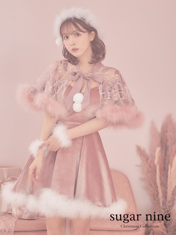 画像4: 【ノベルティ対象】【即日発送】【sugar nine サンタコス 5点セット】【S-XLサイズ/3カラー】ポンチョ付きフレアサンタコスプレ[YMT]