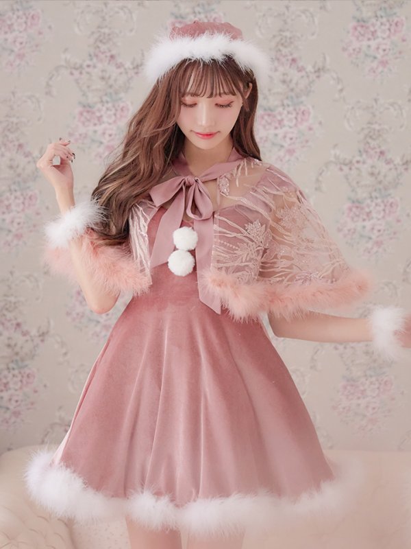 画像7: 【ノベルティ対象】【即日発送】【sugar nine サンタコス 5点セット】【S-XLサイズ/3カラー】ポンチョ付きフレアサンタコスプレ[YMT]