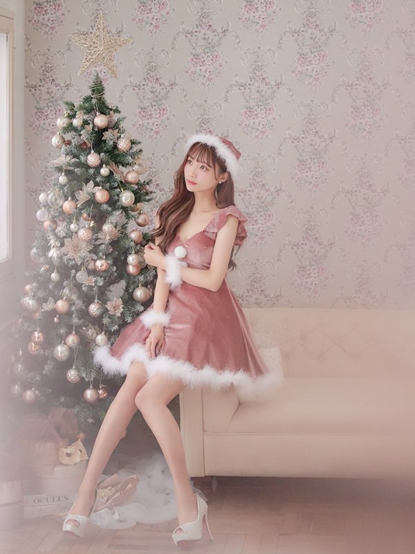 画像9: 【ノベルティ対象】【即日発送】【sugar nine サンタコス 5点セット】【S-XLサイズ/3カラー】ポンチョ付きフレアサンタコスプレ[YMT]