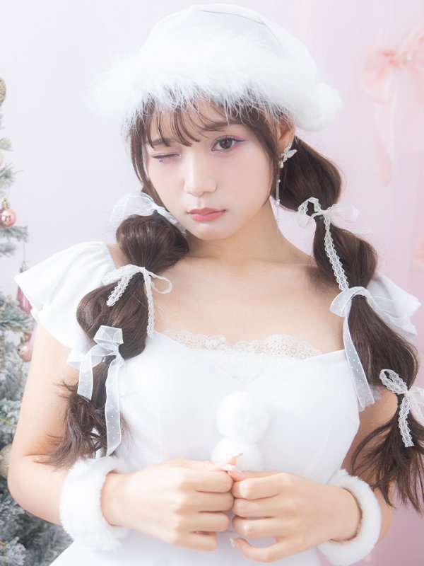 画像13: 【ノベルティ対象】【即日発送】【サンタコス 5点セット】【S-XLサイズ/3カラー】ポンチョ付きフレアサンタコスプレ[YMT]