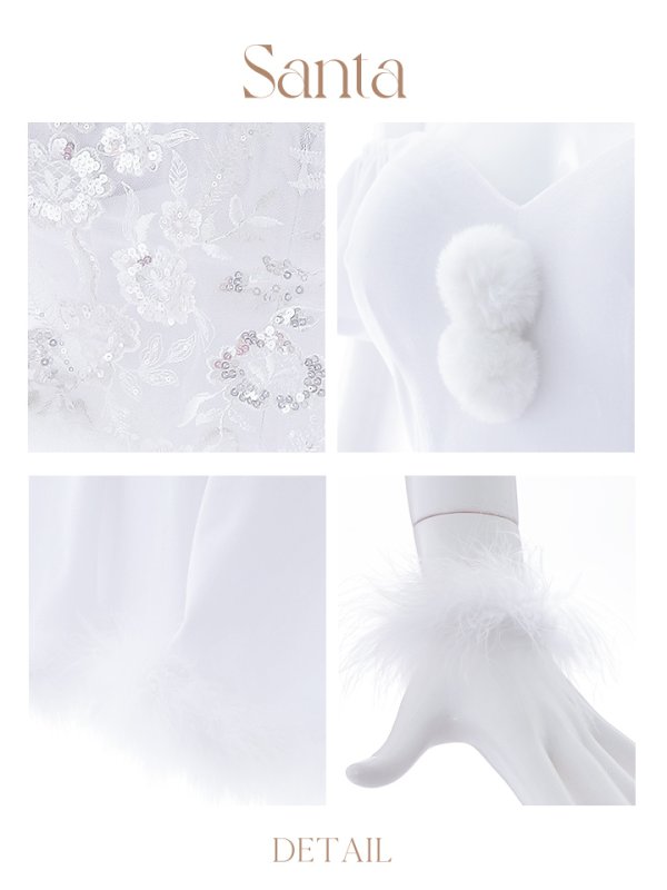 画像39: 【ノベルティ対象】【即日発送】【sugar nine サンタコス 5点セット】【S-XLサイズ/3カラー】ポンチョ付きフレアサンタコスプレ[YMT]