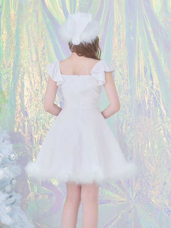 画像18: 【即日発送】　【サンタコス 5点セット】【S-XLサイズ/3カラー】ポンチョ付きフレアサンタコスプレ[OF04]