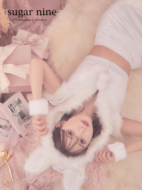 画像18: 【即日発送！】【XS-XLサイズ/3カラー】ベロアフードバニーセットアップサンタコスプレ[YMT]