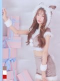 【即日発送！】【XS-XLサイズ/3カラー】ベロアフードバニーセットアップサンタコスプレ[YMT]
