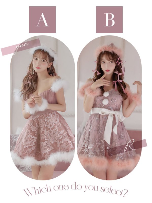 画像5: SALE!ファーショルダー/ スパンコール/ 刺繍フレアサンタ【S-XLサイズ/2カラー】[YMT]