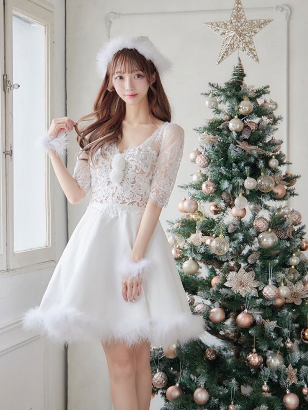 画像8: 【サンタセール！】刺繍レースフレアサンタ【sugar nine サンタコス 4点セット】【S-Lサイズ/2カラー】[YMT]