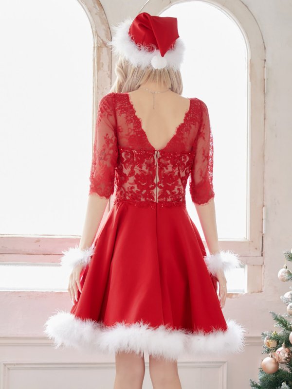 画像6: 【サンタセール！】刺繍レースフレアサンタ【sugar nine サンタコス 4点セット】【S-Lサイズ/2カラー】[OF04]