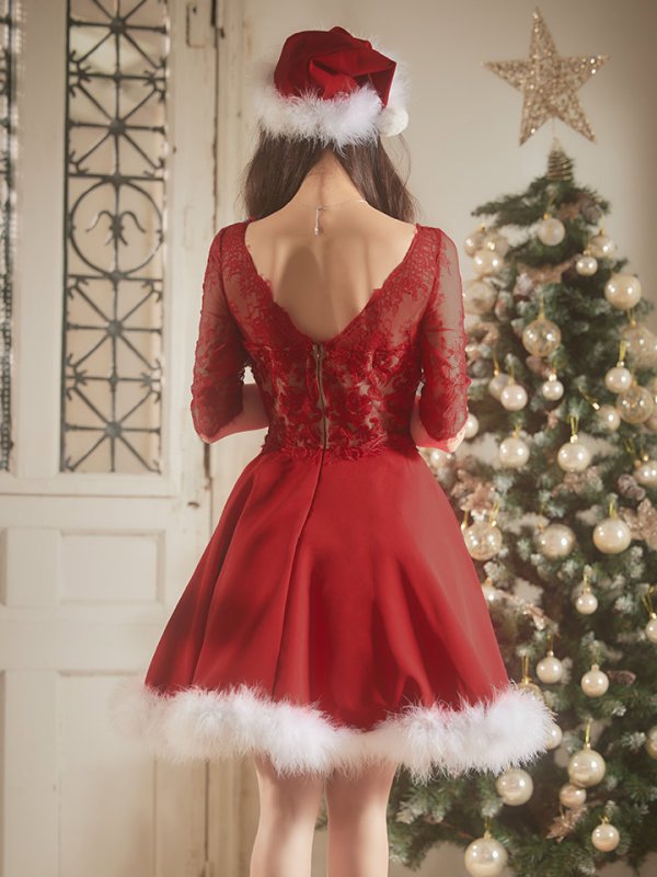 画像6: 【サンタセール！】刺繍レースフレアサンタ【sugar nine サンタコス 4点セット】【S-Lサイズ/2カラー】[YMT]