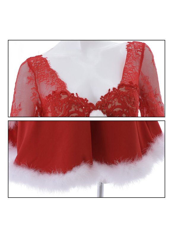 画像8: 【サンタセール！】刺繍レースフレアサンタ【sugar nine サンタコス 4点セット】【S-Lサイズ/2カラー】[YMT]