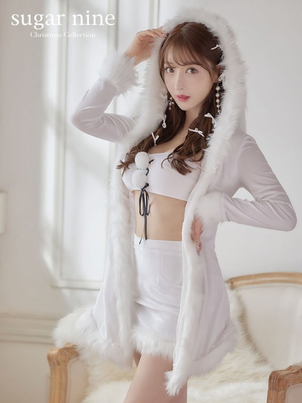 画像3: 【サンタセール！】フードバニーセクシーセットアップサンタ【sugar nine サンタコス 7点セット】【S-Mサイズ/2カラー】[YMT]