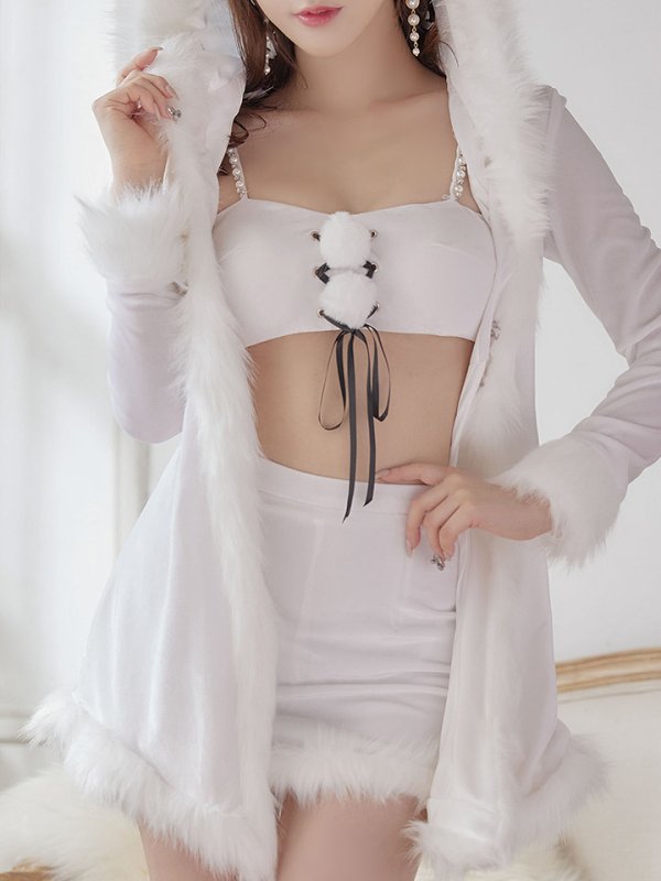 画像4: 【サンタセール！】フードバニーセクシーセットアップサンタ【sugar nine サンタコス 7点セット】【S-Mサイズ/2カラー】[YMT]