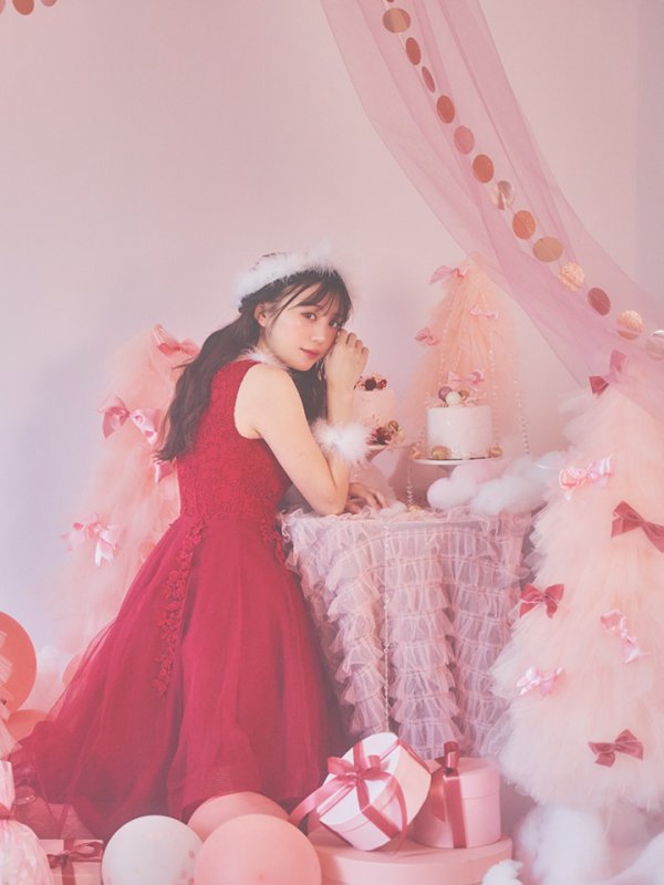 画像17: 【サンタセール！】ケミカルレースチュールドレスワンピースフレアサンタ【sugar nine サンタコス 4点セット】【S-Lサイズ/1カラー】[YMT]