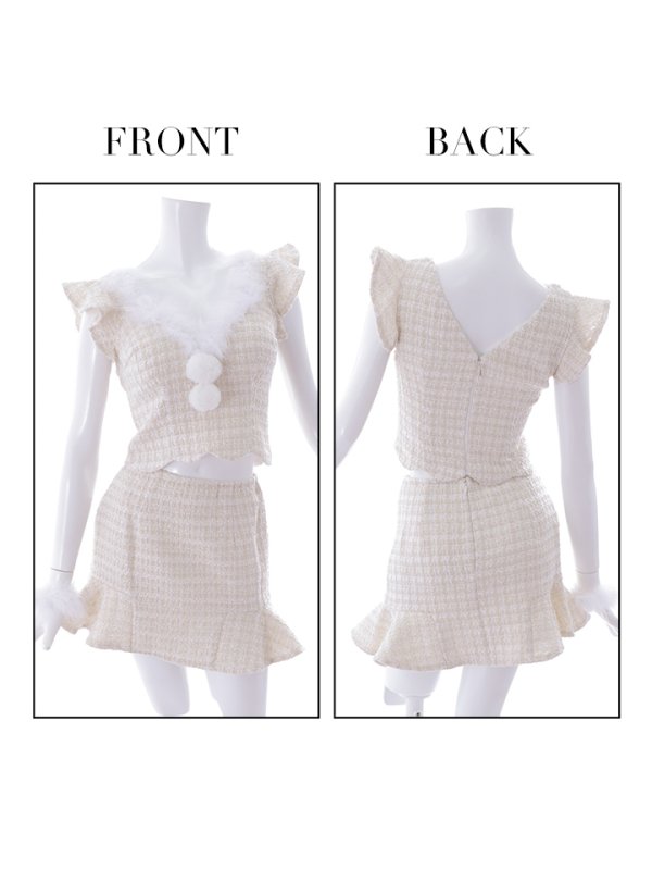 画像21: 【即日発送】ツイード/ セットアップ/ マーメイドミニドレスサンタ【sugar nine サンタコス】[YMT]