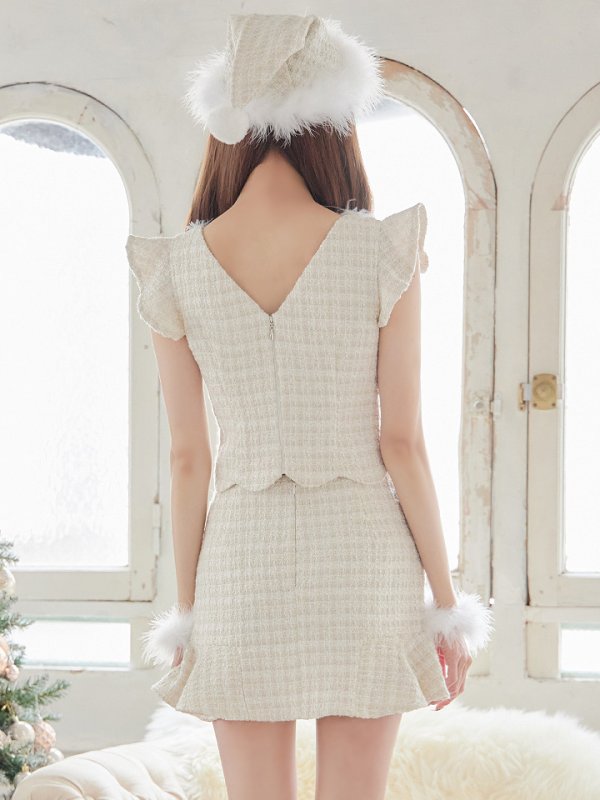 画像10: 【即日発送】ツイード/ セットアップ/ マーメイドミニドレスサンタ【sugar nine サンタコス】[YMT]