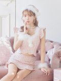 【即日発送】ツイード/ セットアップ/ マーメイドフレアミニドレスサンタ【sugar nine サンタコス 5点セット】【XS-Mサイズ/4カラー】[YMT]