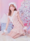 【即日発送】ツイード/ セットアップ/ マーメイドフレアミニドレスサンタ【sugar nine サンタコス 5点セット】【XS-Mサイズ/4カラー】[YMT]