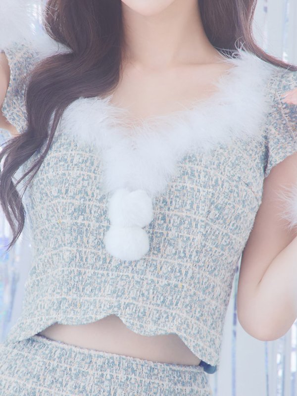 画像18: 【ノベルティ対象】【即日発送】ツイード/ セットアップ/ マーメイドフレアミニドレスサンタ【サンタコス 5点セット】【XS-Mサイズ/4カラー】[[YMT]