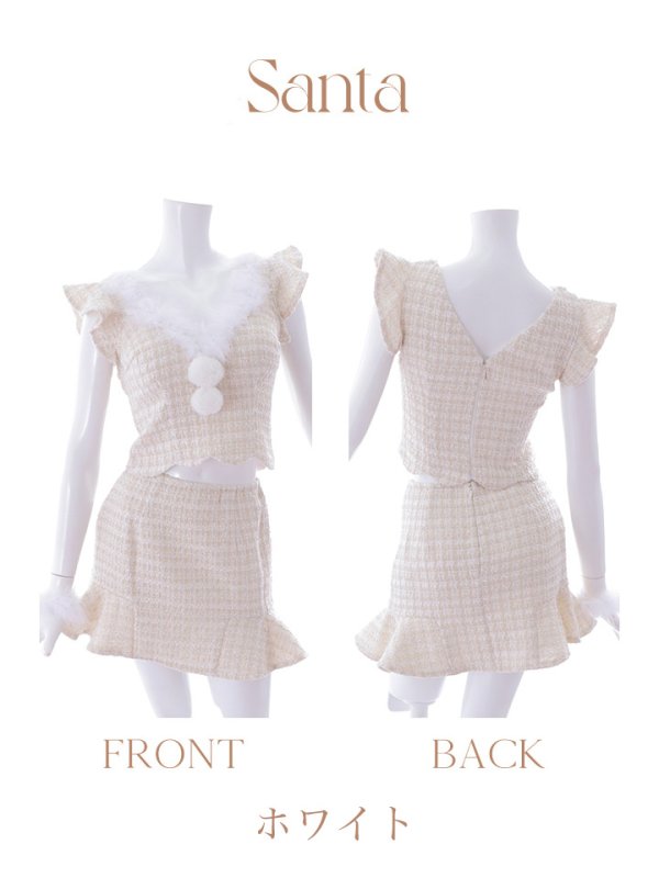 画像40: 【即日発送】【サンタコス4点セット】【S-Lサイズ/1カラー】フレアツイードサンタ[OF04]