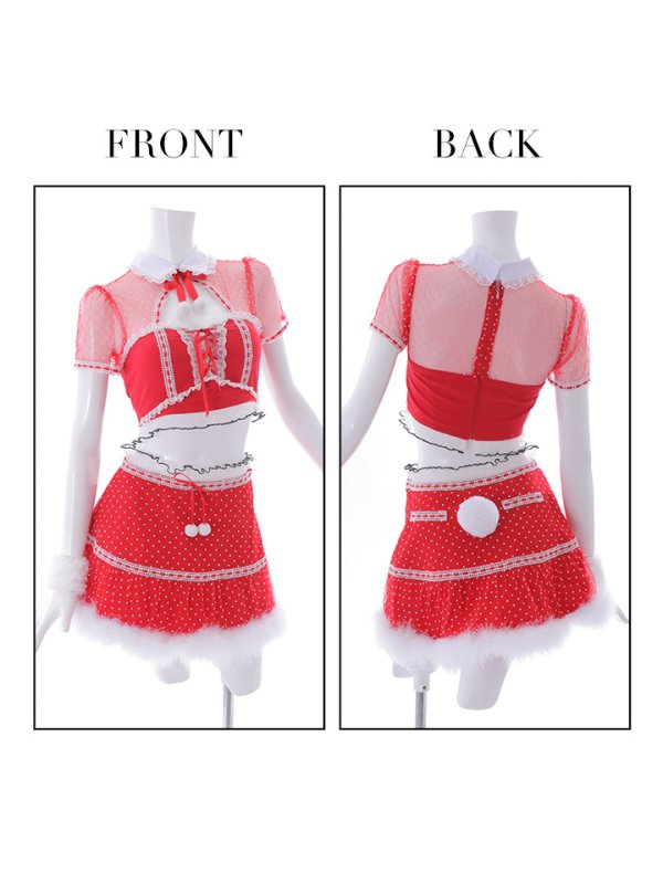 画像20: 【サンタセール！】ドットチュール/ バニー/ セットアップサンタ（SS088YN-Socks）【sugar nine サンタコス 5点セット】【XS-Lサイズ/1カラー】[YMT]