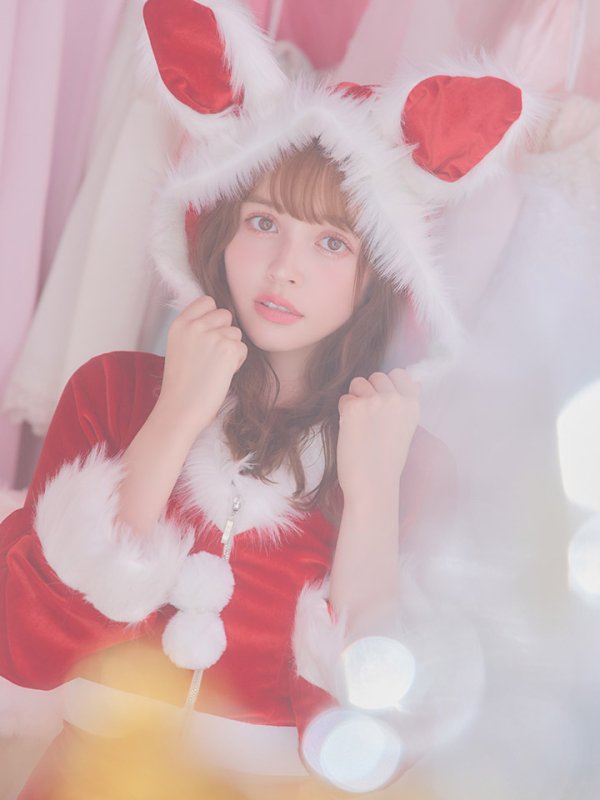 画像9: 【即日発送！】【サンタコス 4点セット】【S-Lサイズ/3カラー】セットアップバニーサンタコスプレ[OF04]