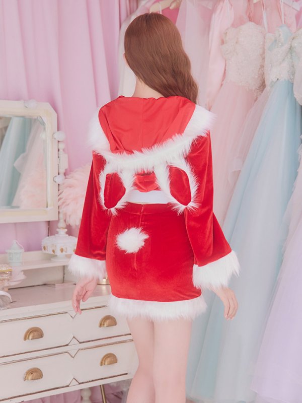 画像21: 【即日発送！】【サンタコス 4点セット】【S-Lサイズ/3カラー】セットアップバニーサンタコスプレ[OF04]