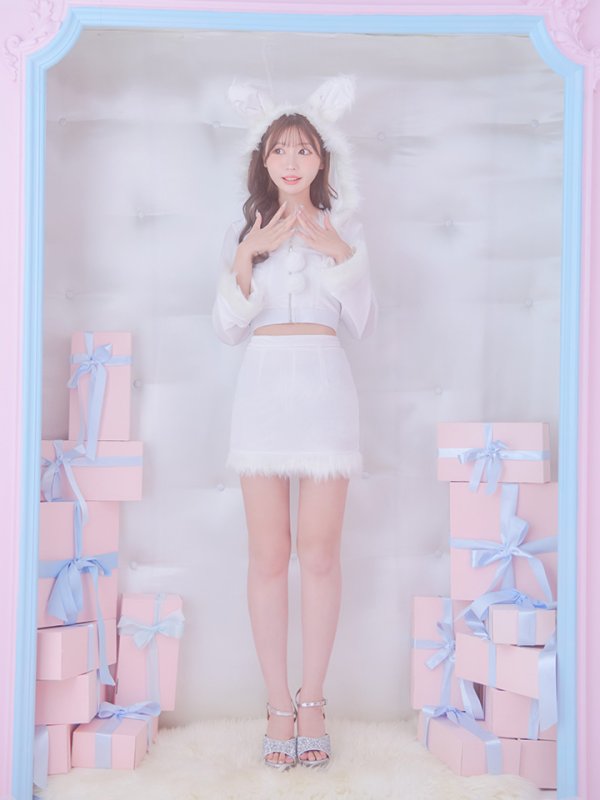 画像5: 【即日発送！】【サンタコス 4点セット】【S-Lサイズ/3カラー】セットアップバニーサンタコスプレ[OF04]