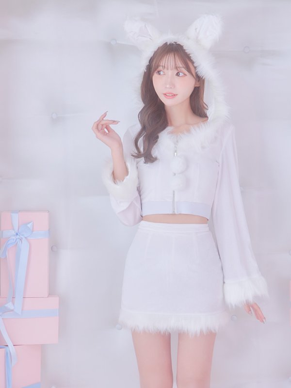 画像9: 【即日発送！】【サンタコス 4点セット】【S-Lサイズ/3カラー】セットアップバニーサンタコスプレ[OF04]