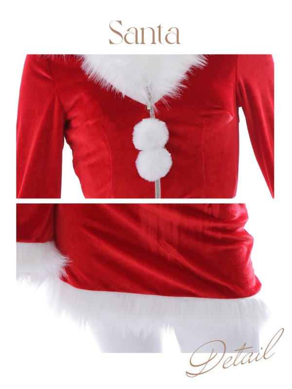 画像45: 【即日発送！】【サンタコス 4点セット】【S-Lサイズ/3カラー】セットアップバニーサンタコスプレ[YMT]