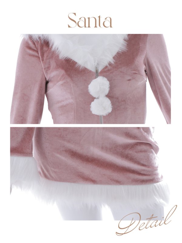 画像48: 【即日発送！】【サンタコス 4点セット】【S-Lサイズ/3カラー】セットアップバニーサンタコスプレ[YMT]