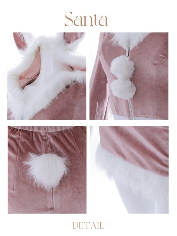 画像49: 【即日発送！】【サンタコス 4点セット】【S-Lサイズ/3カラー】セットアップバニーサンタコスプレ[YMT]