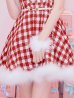 画像17: 【サンタセール！】【サンタコス 5点セット】【XS-Lサイズ/1カラー】ギンガムチェック セットアップフレアサンタコスプレ[YMT]
