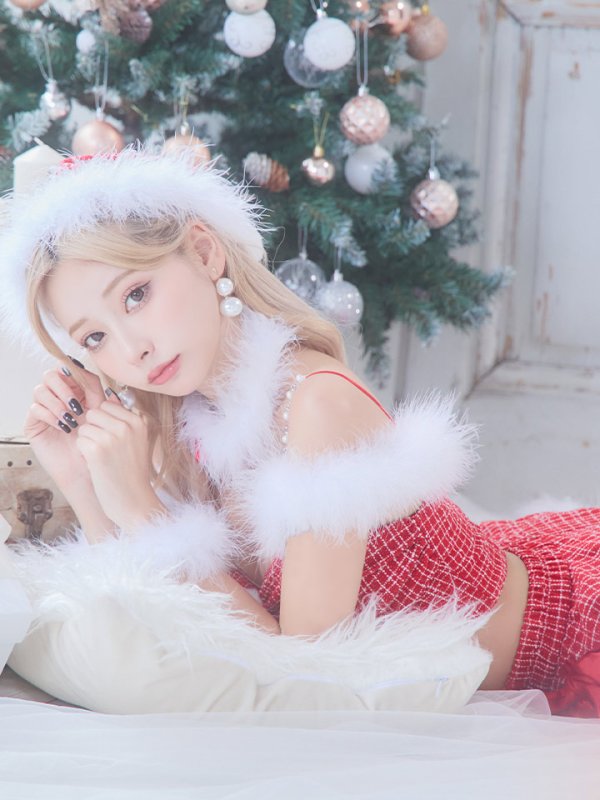 画像3: 【サンタセール！】【サンタコス 6点セット】【XS-Mサイズ/1カラー】リボンモチーフセットアップフレアサンタコスプレ[YMT]