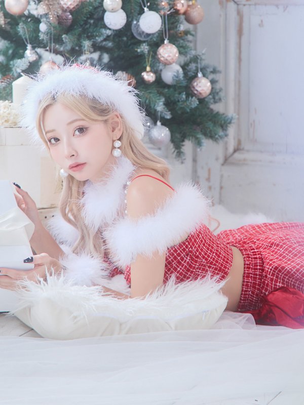 画像10: 【サンタセール！】【サンタコス 6点セット】【XS-Mサイズ/1カラー】リボンモチーフセットアップフレアサンタコスプレ[YMT]