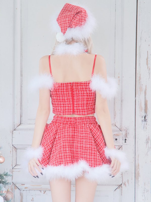 画像15: 【サンタセール！】【サンタコス 6点セット】【XS-Mサイズ/1カラー】リボンモチーフセットアップフレアサンタコスプレ[YMT]