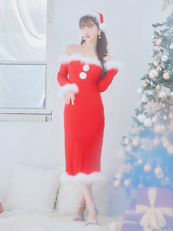 画像7: 【サンタセール！】【サンタコス 3点セット】【S-Lサイズ/2カラー】ロングスカートサンタコスプレ[YMT]