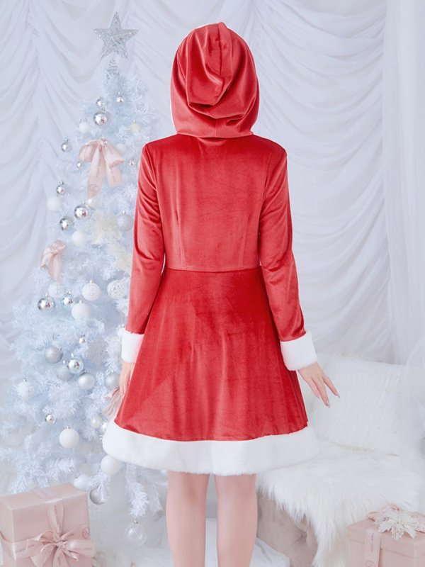 画像15: 即日発送!【サンタコス 1点セット】【S-Lサイズ/1カラー】ワンピースコート風サンタ[YMT]