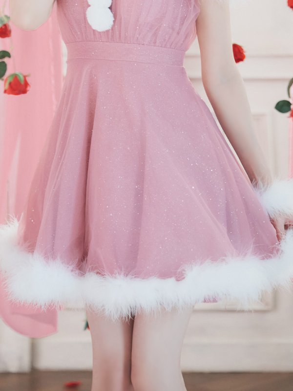 画像30: 【ノベルティ対象】【即日発送！】【S-Lサイズ/3カラー】フレアチュールサンタコスプレ[YMT]