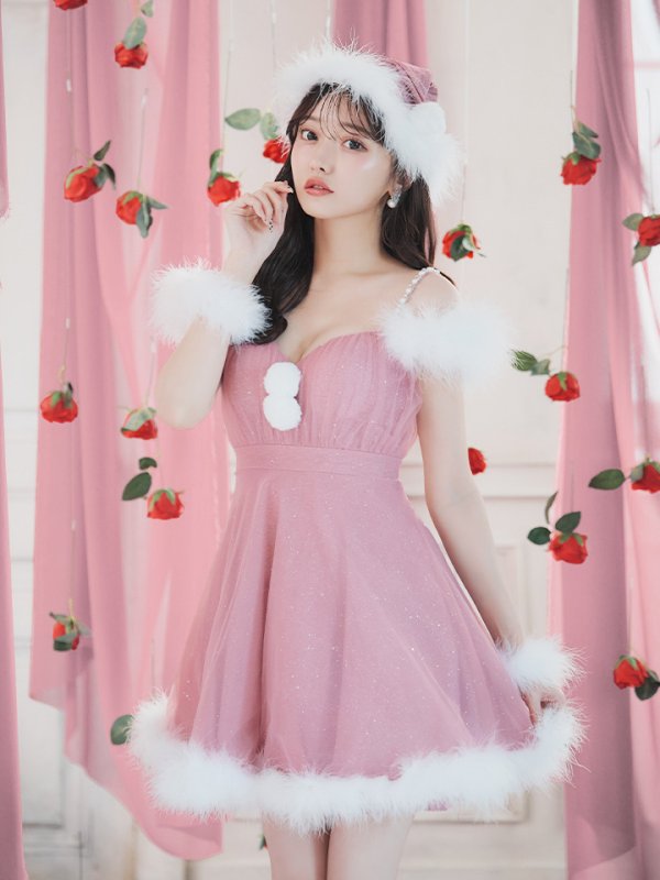 画像24: 【ノベルティ対象】【即日発送！】【S-Lサイズ/3カラー】フレアチュールサンタコスプレ[YMT]