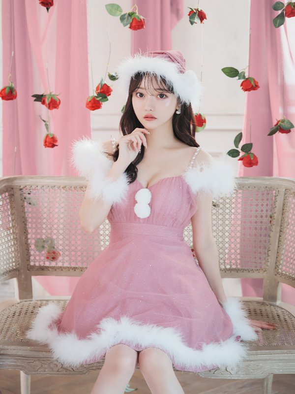 画像26: 【ノベルティ対象】【即日発送！】【S-Lサイズ/3カラー】フレアチュールサンタコスプレ[YMT]