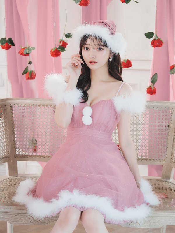 画像28: 【ノベルティ対象】【即日発送！】【S-Lサイズ/3カラー】フレアチュールサンタコスプレ[YMT]