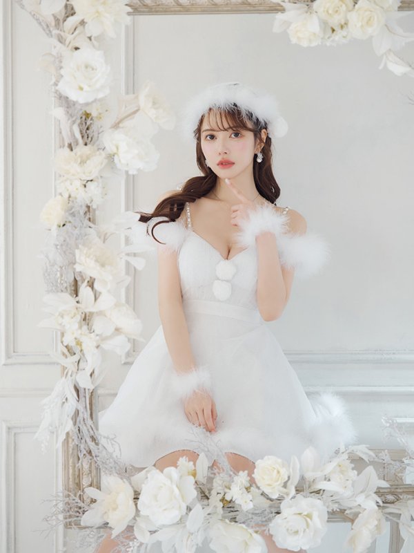 画像10: 【ノベルティ対象】【即日発送！】【S-Lサイズ/3カラー】フレアチュールサンタコスプレ[YMT]