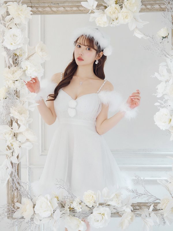 画像14: 【ノベルティ対象】【即日発送！】【S-Lサイズ/3カラー】フレアチュールサンタコスプレ[YMT]