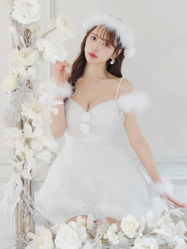 画像8: 【ノベルティ対象】【即日発送！】【S-Lサイズ/3カラー】フレアチュールサンタコスプレ[YMT]