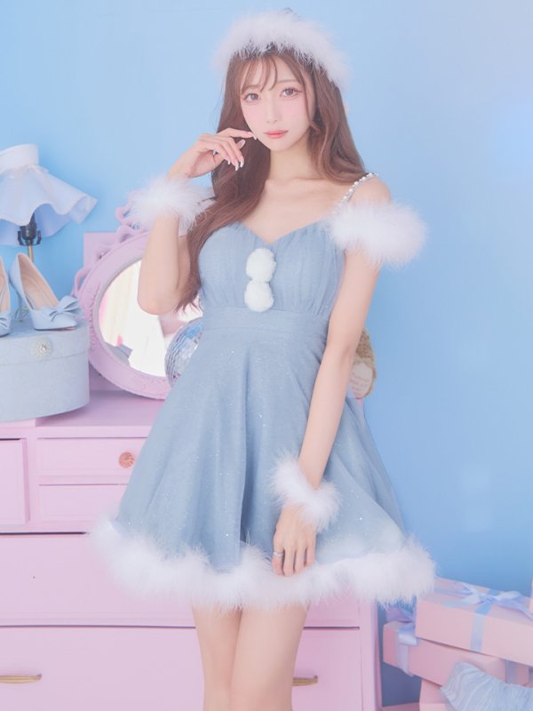 画像34: 【ノベルティ対象】【即日発送！】【S-Lサイズ/3カラー】フレアチュールサンタコスプレ[YMT]