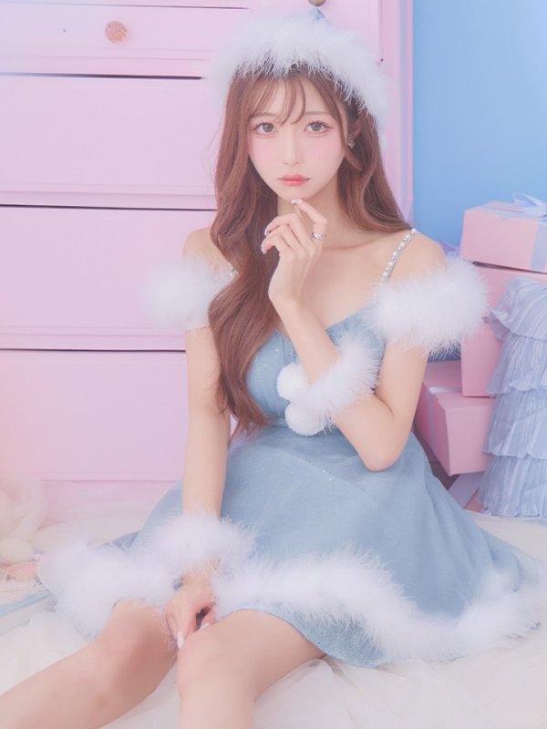 画像14: 【ノベルティ対象】【即日発送！】【S-Lサイズ/3カラー】フレアチュールサンタコスプレ[YMT]