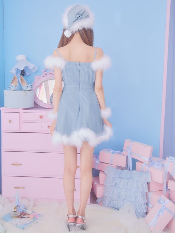 画像15: 【ノベルティ対象】【即日発送！】【S-Lサイズ/3カラー】フレアチュールサンタコスプレ[YMT]