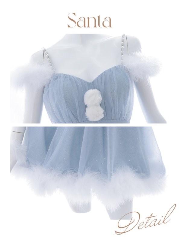 画像40: 【ノベルティ対象】【即日発送！】【S-Lサイズ/3カラー】フレアチュールサンタコスプレ[YMT]