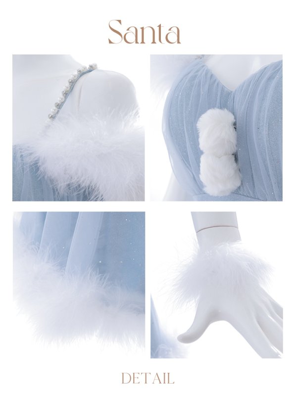 画像41: 【ノベルティ対象】【即日発送！】【S-Lサイズ/3カラー】フレアチュールサンタコスプレ[YMT]