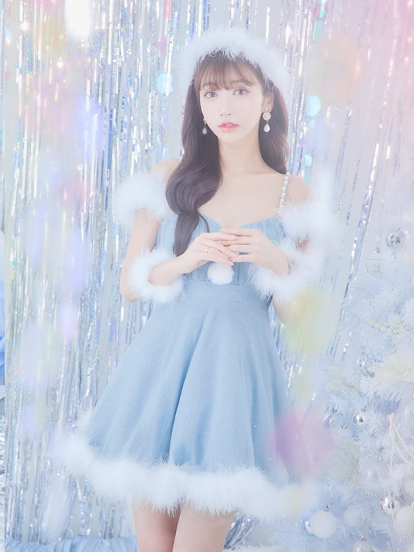 画像32: 【ノベルティ対象】【即日発送！】【S-Lサイズ/3カラー】フレアチュールサンタコスプレ[YMT]